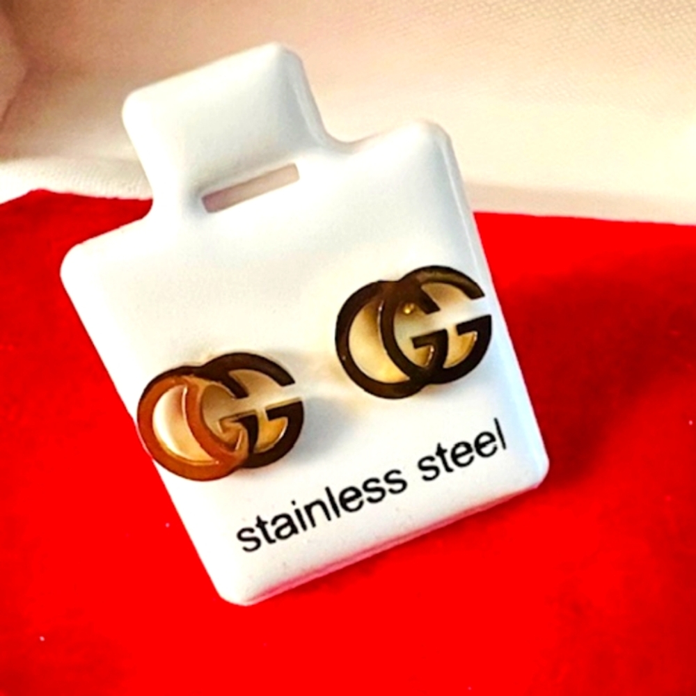 Gold  Stainless Steel Earrings